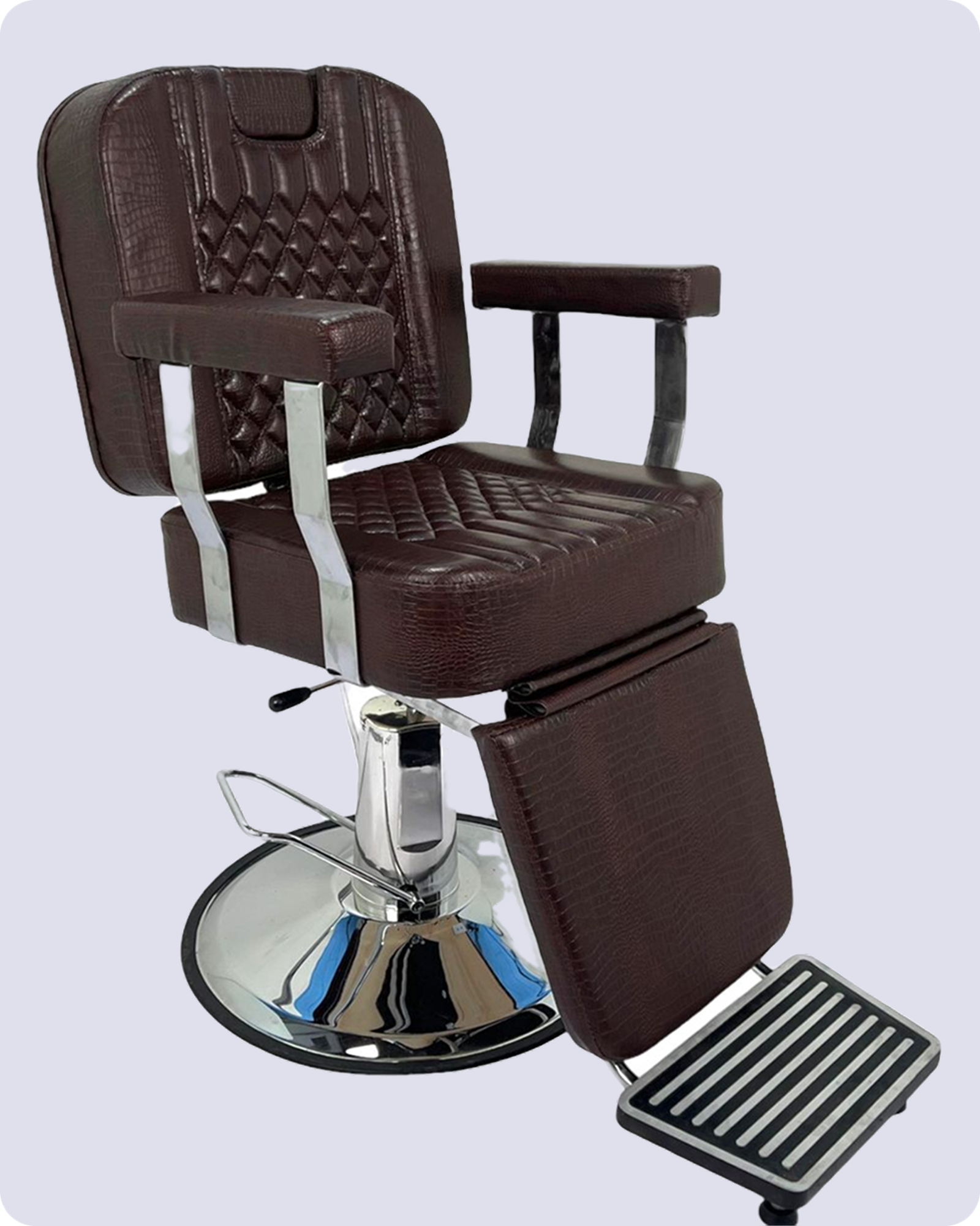 A light wood chair with a grey cushion in a minimalist room setting.